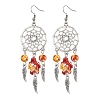 5Pairs 5 Colors Alloy & Synthetic Turquoise Chandelier Earrings EJEW-JE06339-01-4