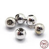 Anti-Tarnish Rhodium Plated 925 Sterling Silver Beads STER-I016-106B-P-4