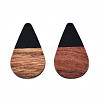 Opaque Resin & Walnut Wood Pendants RESI-N025-030-B01-1