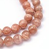 Round Natural Grade B Sunstone Beads Strands LS-G-F222-33-6mm-2