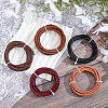 10 Yards 5 Colors Braided Leather Cord WL-CL0001-08-4