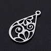 Non-Tarnish 201 Stainless Steel Pendants STAS-S105-JN896-1-2