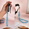 Round Synthetic Moonstone Beaded Mobile Straps HJEW-SW00042-06-7