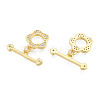 Brass Micro Pave Clear Cubic Zirconia Toggle Clasps KK-N231-370-1