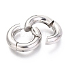 Tarnish Resistant 202 Stainless Steel Huggie Hoop Earrings EJEW-O087-08E-P-2