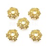 Star Brass Micro Pave Cubic Zirconia Bead Caps KK-K300-05B-G-1