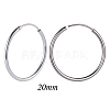 Rhodium Plated 925 Sterling Silver Hoop Earrings Endless Unisex Small Hoop Earrings 20mm Gold Plating Huggie Hoop Earrings for Women Men JE1076A-03-2