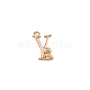 Brass Micro Pave Cubic Zirconia Charms KK-TAC0004-04Y-1