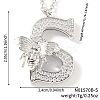 Brass Micro Pave Clear Cubic Zirconia Pendant Necklaces FS-WG7BC7F-12-1
