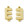 Rack Plating Brass Letter Connector Charms KK-C007-38G-E-2