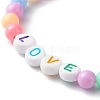 Opaque Acrylic Beads Stretch Bracelet Set for Kid BJEW-JB06589-15