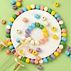 240Pcs 6 Colors Painted Natural Wood Beads WOOD-LS0001-47-6