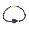 Brass Micro Pave Cubic Zirconia Link Chain Bracelets for Women BJEW-K273-01G-5