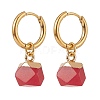 Gemstone Polygon Dangle Earrings EJEW-JE05106-4