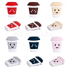 12Pcs 6 Styles Cartoon Smiling Face Water Cup Silicone Beads JX667A-1