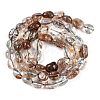 Natural Black Gold Rutilated Quartz Beads Strands LS-G-P497-01A-16-3