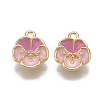 Brass Enamel Charms X-KK-T038-438G-1