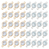 40Pcs 2 Colors  Cubic Zirconia Link ZIRC-FH0001-50-1