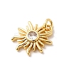 Brass Micro Pave Cubic Zirconia Pendants KK-Z135-05G-02-2