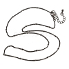 2MM Brass Satellite Chain Necklaces for Women NJEW-D302-49B-4