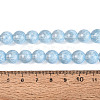 Transparent Half Spray Painted Glass Beads Strands GLAA-Q110-02A-03-4