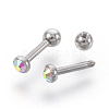 304 Stainless Steel Ear Fake Plugs Gauges EJEW-L208-02A-09-2