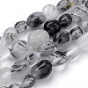 Natural Black Rutilated Quartz Beads Strands G-Q952-10-6x8-1