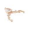 Brass Pave Clear Cubic Zirconia Connector Charms ZIRC-K088-18KCG-3