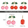 9Pcs 3 Styles Acrylic & Alloy Enamel Pendants ENAM-FS0004-72-4