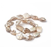 AB Color Plated Natural Freshwater Shell Beads Strands BSHE-G033-03B-2