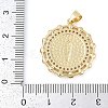 Rack Plating Brass Micro Pave Clear Cubic Zirconia Pendants KK-P287-36E-G-3