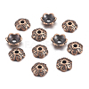 6-Petal Tibetan Style Alloy Flower Bead Caps TIBE-S220-R-01-NR-1