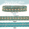 Ethnic Embroidered Polyester Sequins Trim Ribbon OCOR-WH0070-136A-4