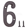 Iron Home Address Number AJEW-WH0126-24F-1