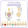 Heart with Bowknot Pendant Stitch Markers HJEW-AB00315-2