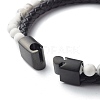Natural Howlite Round Beads Multi-strand Bracelets BJEW-JB06571-04-5