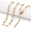 4MM Unisex 304 Stainless Steel Paperclip Chain Necklaces STAS-Q113-14G-04-1