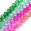 Transparent Painted Glass Beads Strands DGLA-A034-T6mm-A03-2