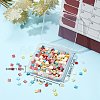 500Pcs 10 Colors 2-Hole Glass Seed Beads SEED-CN0001-03-4