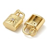 Rack Plating Brass Micro Pave Cubic Zirconia Pendants KK-K392-27G-2