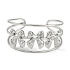 Non-Tarnish 304 Stainless Steel Wide Hollow Bowknot Open Cuff Bangles BJEW-Q348-04P-01-2