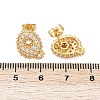 Brass Micro Pave Cubic Zirconia Stud Earrings EJEW-Z091-04G-Q-3