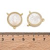 Brass Micro Pave Clear Cubic Zirconia Chandelier Component Links CU-CBA5585-03G-03-3