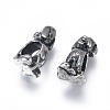 304 Stainless Steel Puppy European Beads STAS-I121-02AS-2