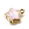UV Plating Alloy and Glass Pendants GL-CBA6CEF-01G-2