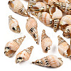 Electroplate Spiral Shell Pendants SSHEL-T006-12-6