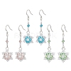 Glass Seed Beaded Dangle Earrings EJEW-MZ00171-1