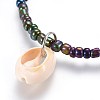Glass Seed Beads Pendant Necklaces NJEW-JN02314-M-4