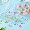 100Pcs 10 Colors Electroplated Transparent Glass Beads Strands GLAA-TA0003-83-5