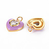 Brass Enamel Pendants KK-T013-15C-NF-2